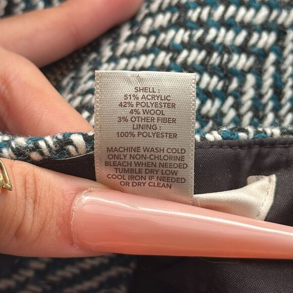 Loft Outlet Skirt Womens Size 2 Chevron‎ Black White - Picture 4 of 6